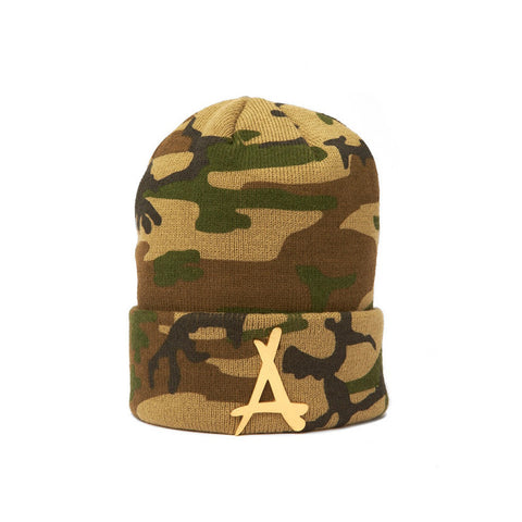 Gold 'A' Beanie