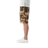 Camo Leather Shorts